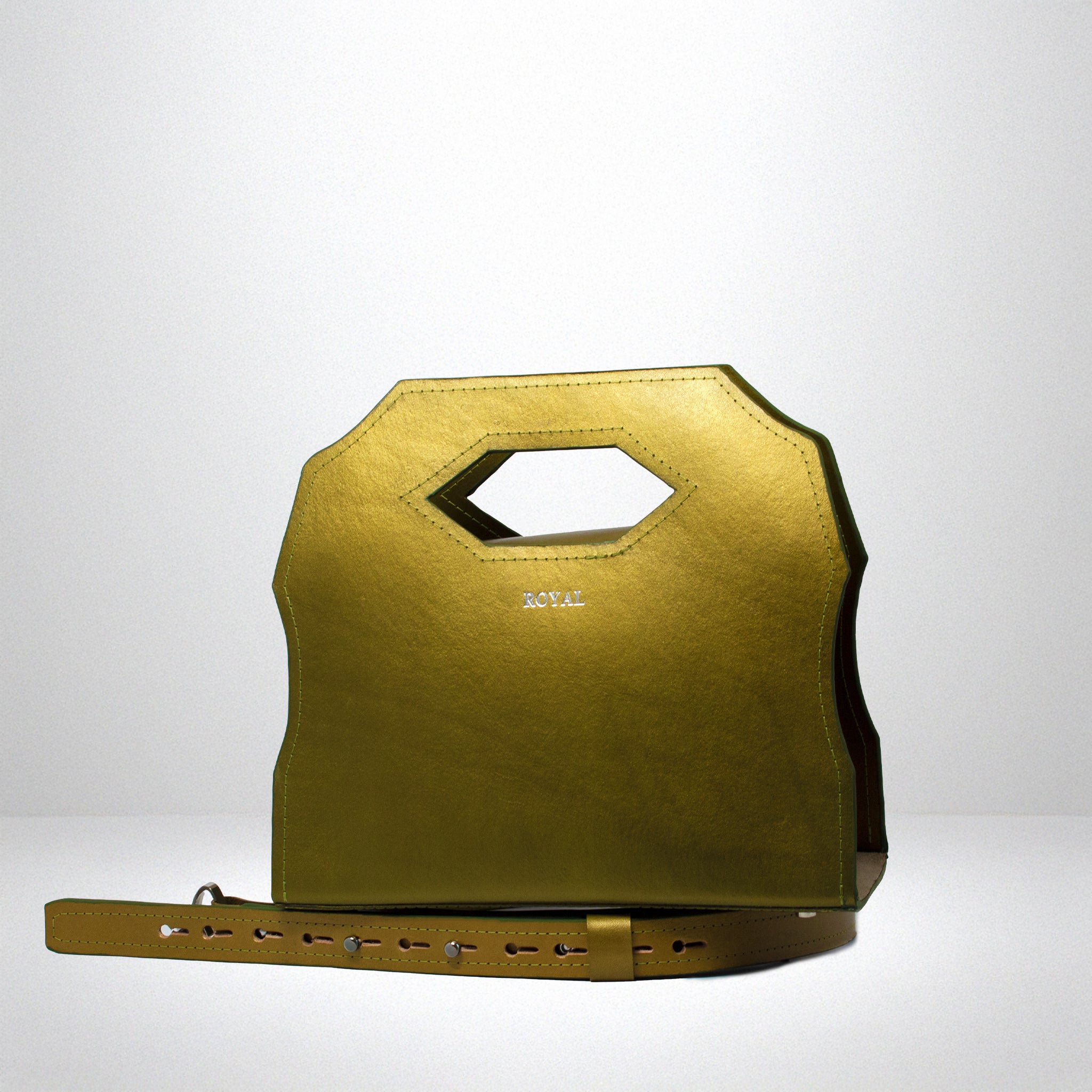 Hand‑painted leather handbag with luxury detailing, crafted for individuals who value refinement