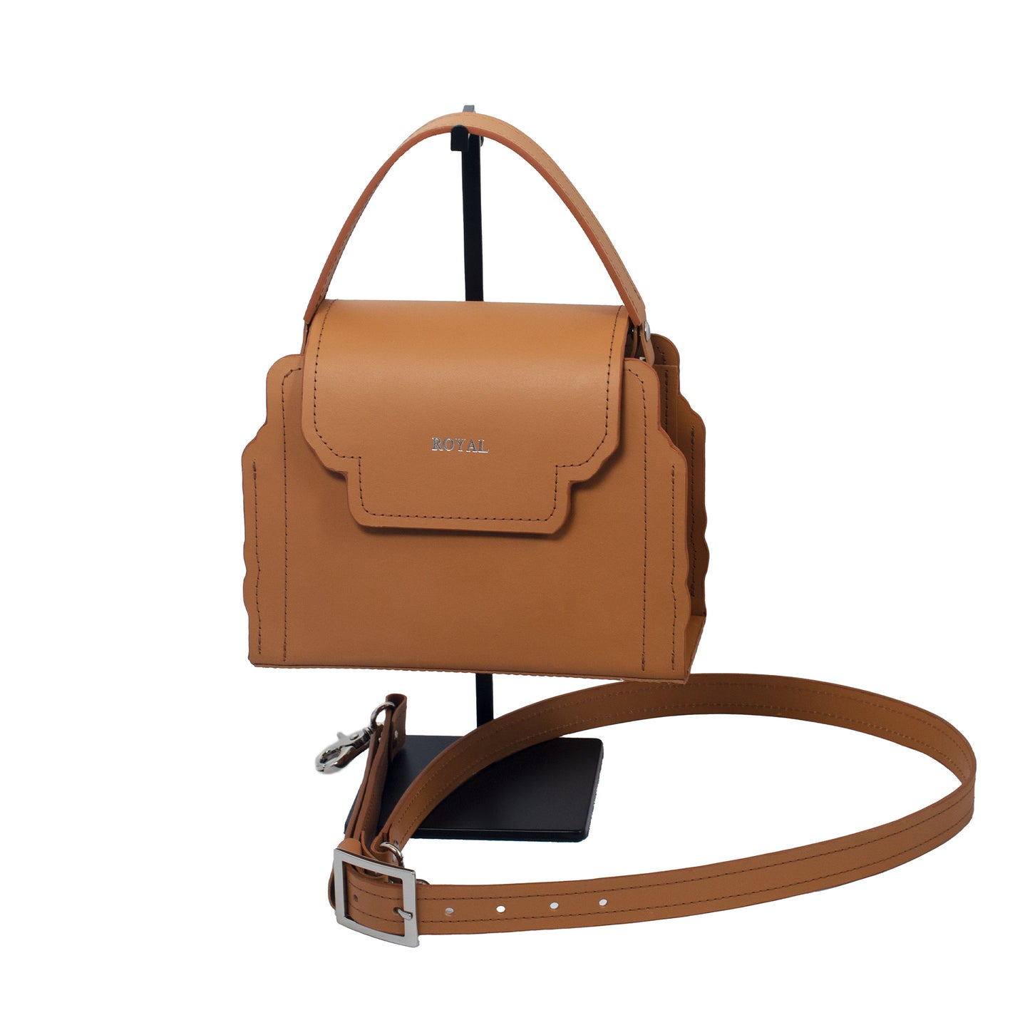 Hope custom leather satchel, crossbody strap attachment