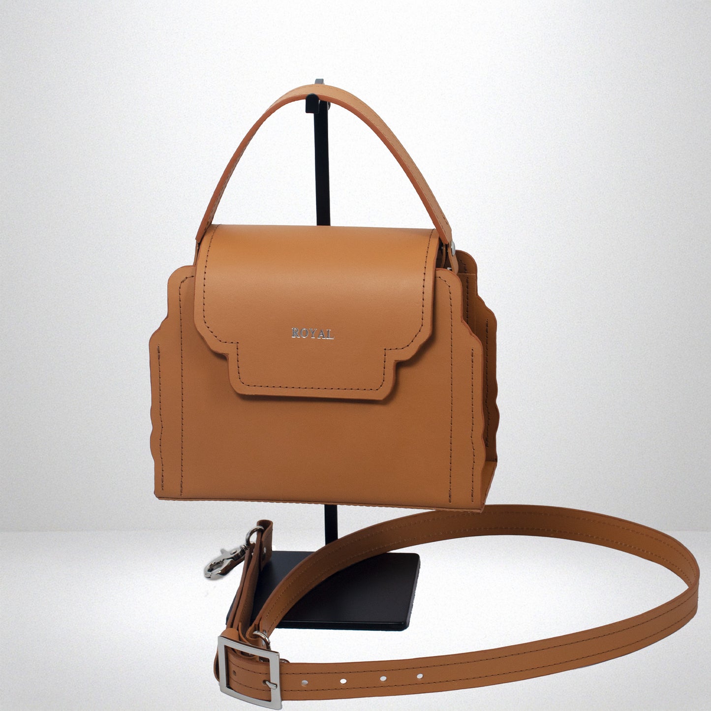 Hope custom leather crossbody bag with shoulder strap