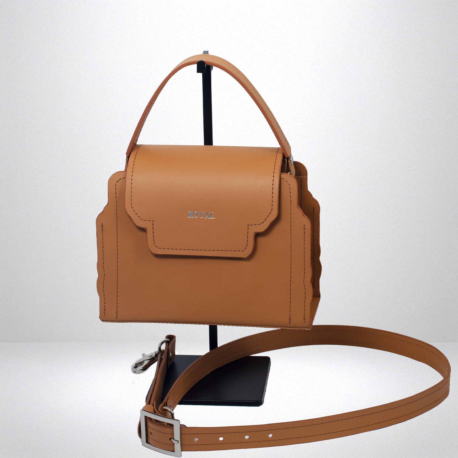 Hope custom leather crossbody bag with shoulder strap